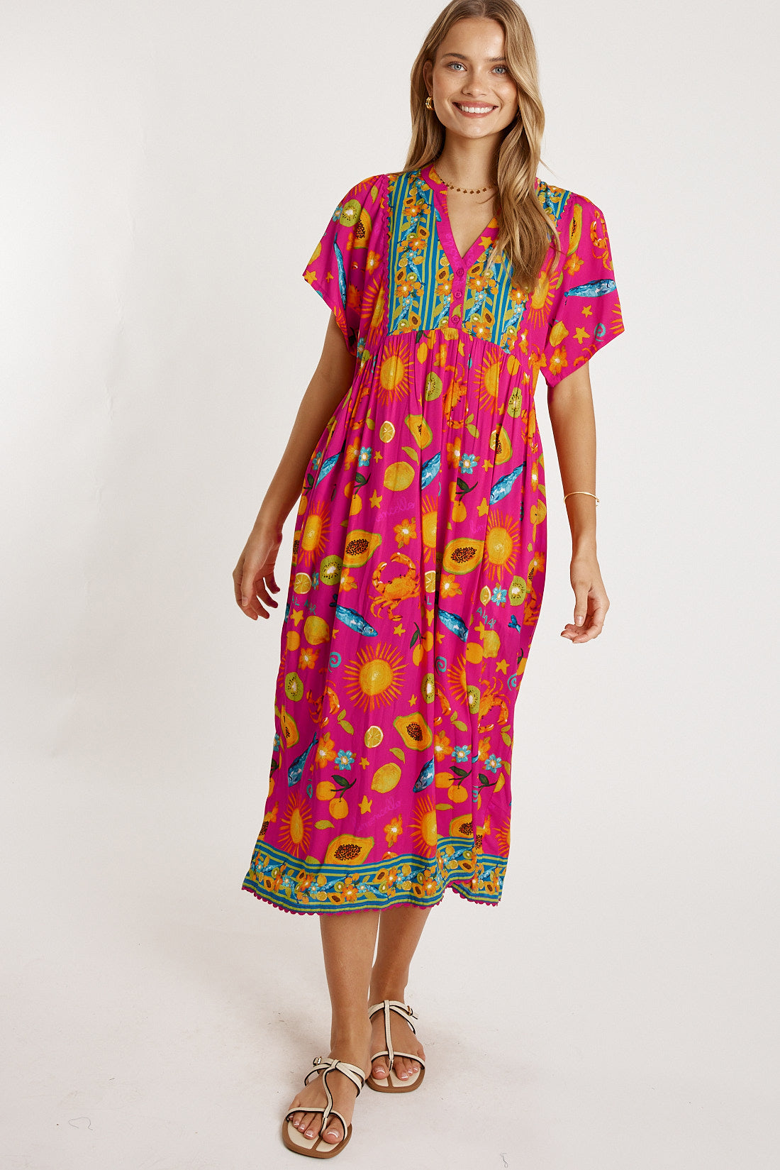 LulaLife Aliyah Midi Pink