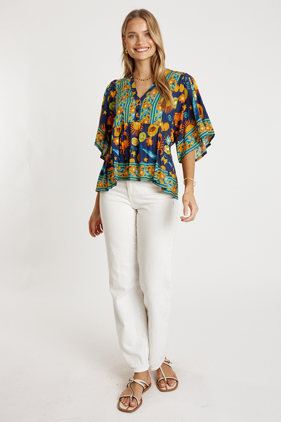 LulaLife Aliyah Top Navy