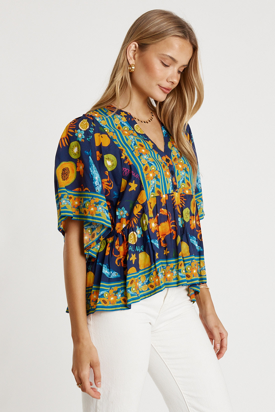 LulaLife Aliyah Top Navy