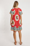 LulaLife Cyra Shirred Dress Melon