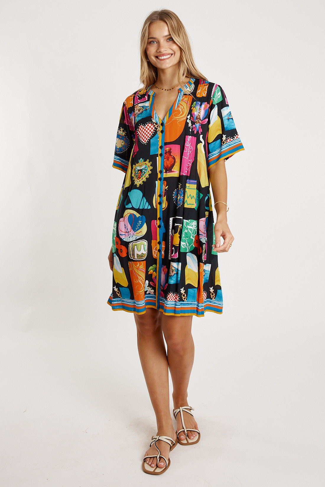 LulaLife Odette Tuck Dress Black