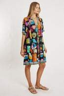 LulaLife Odette Tuck Dress Black