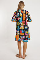 LulaLife Odette Tuck Dress Black