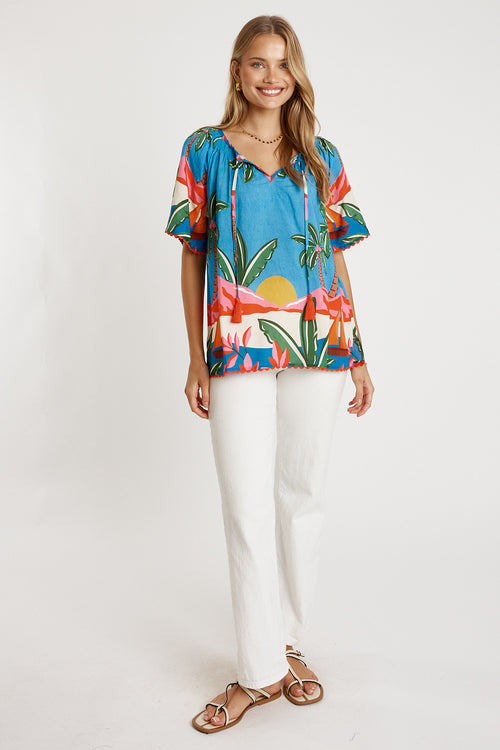 LulaLife Pacifica Top Print