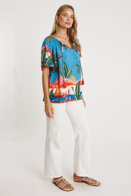 LulaLife Pacifica Top Print