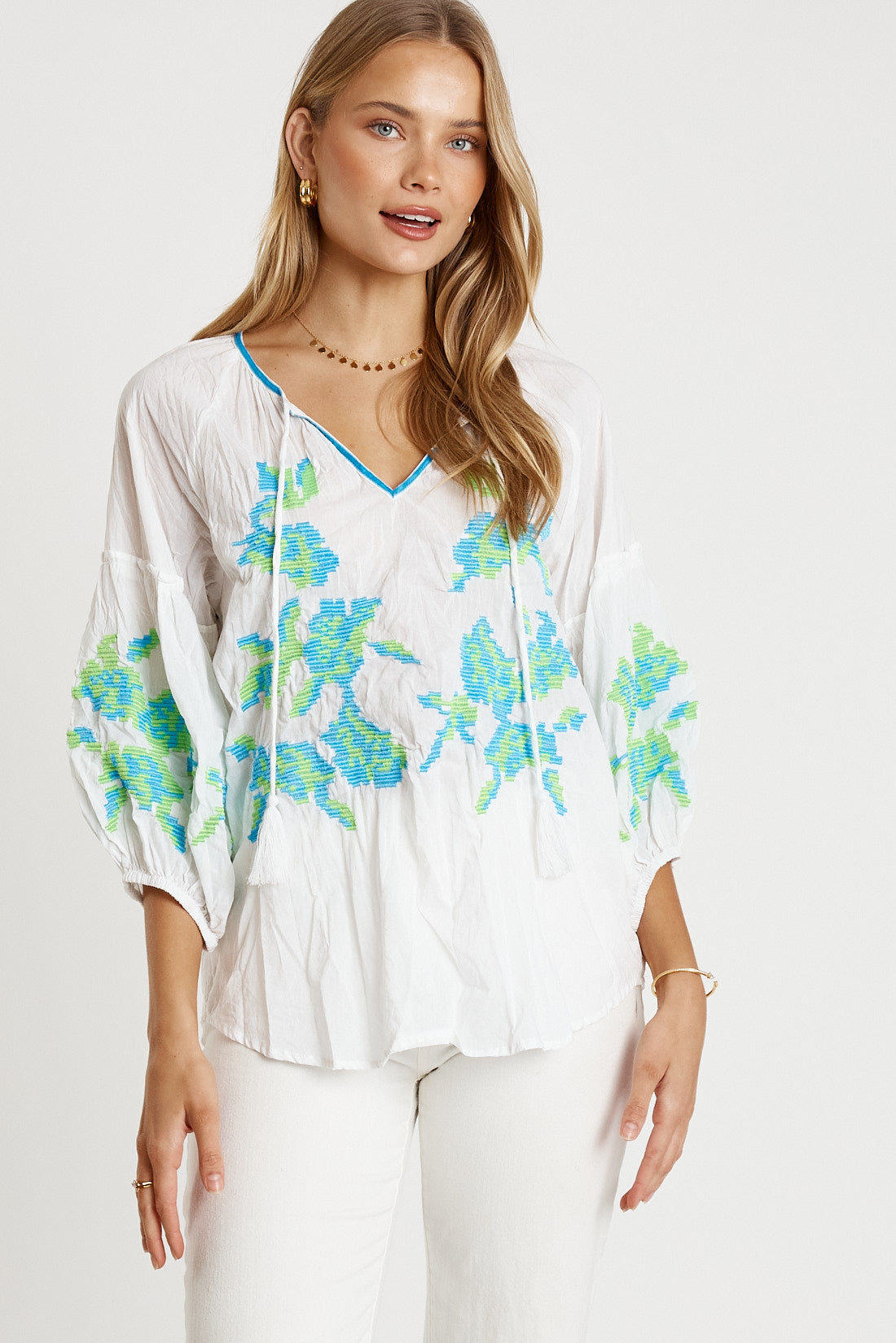 LulaLife Rosalind Top White