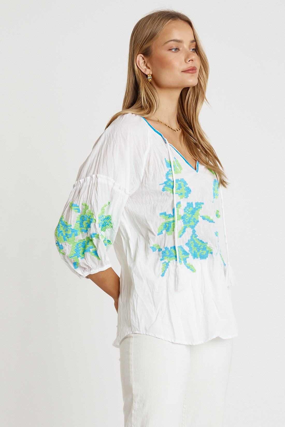 LulaLife Rosalind Top White
