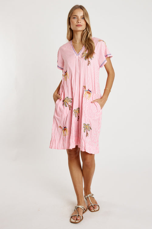 LulaLife Sahara Dress Candy Stripe