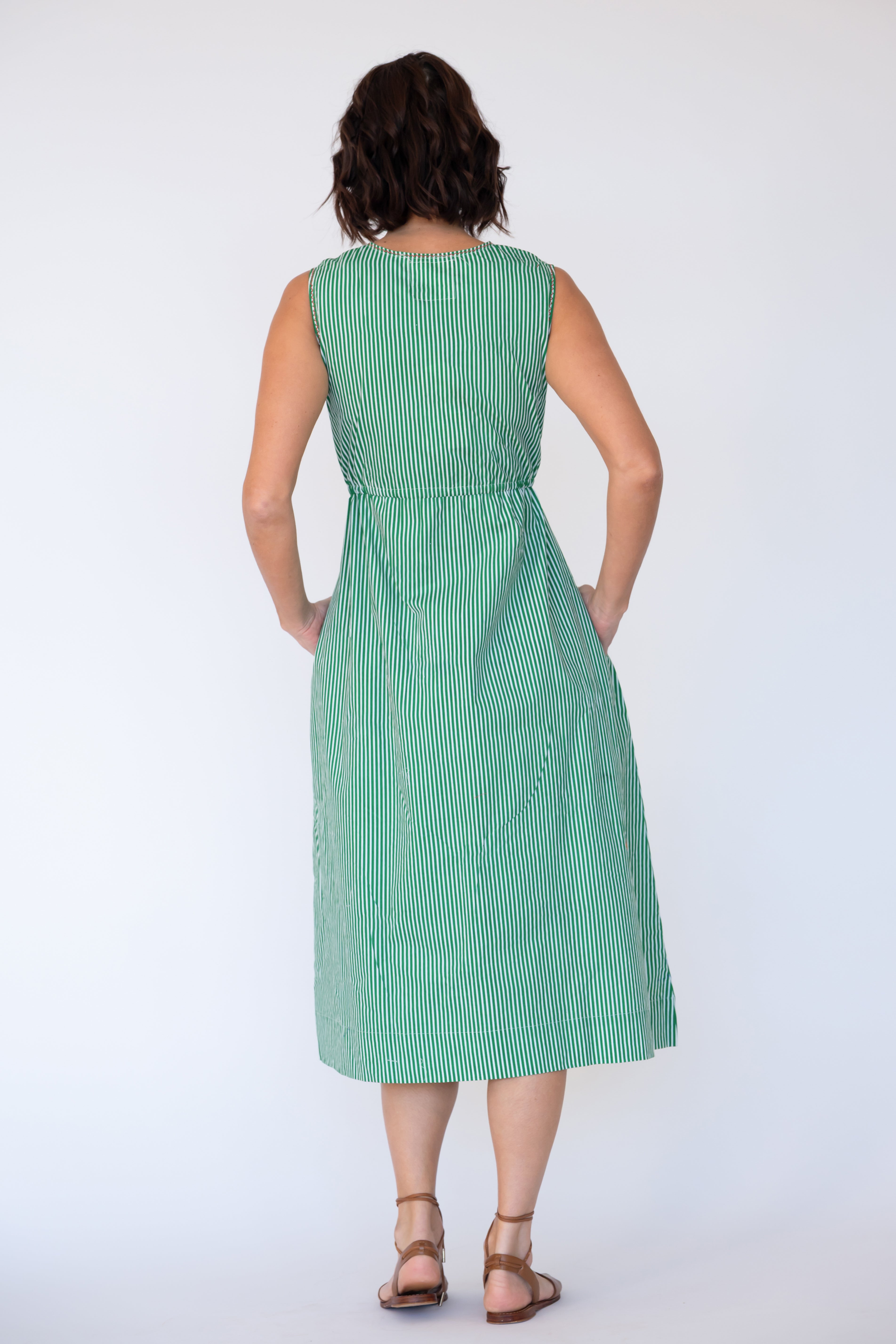 LulaLife Sardine Tie Midi Sea Stripe
