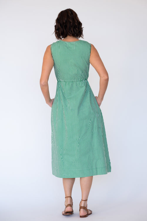 LulaLife Sardine Tie Midi Sea Stripe