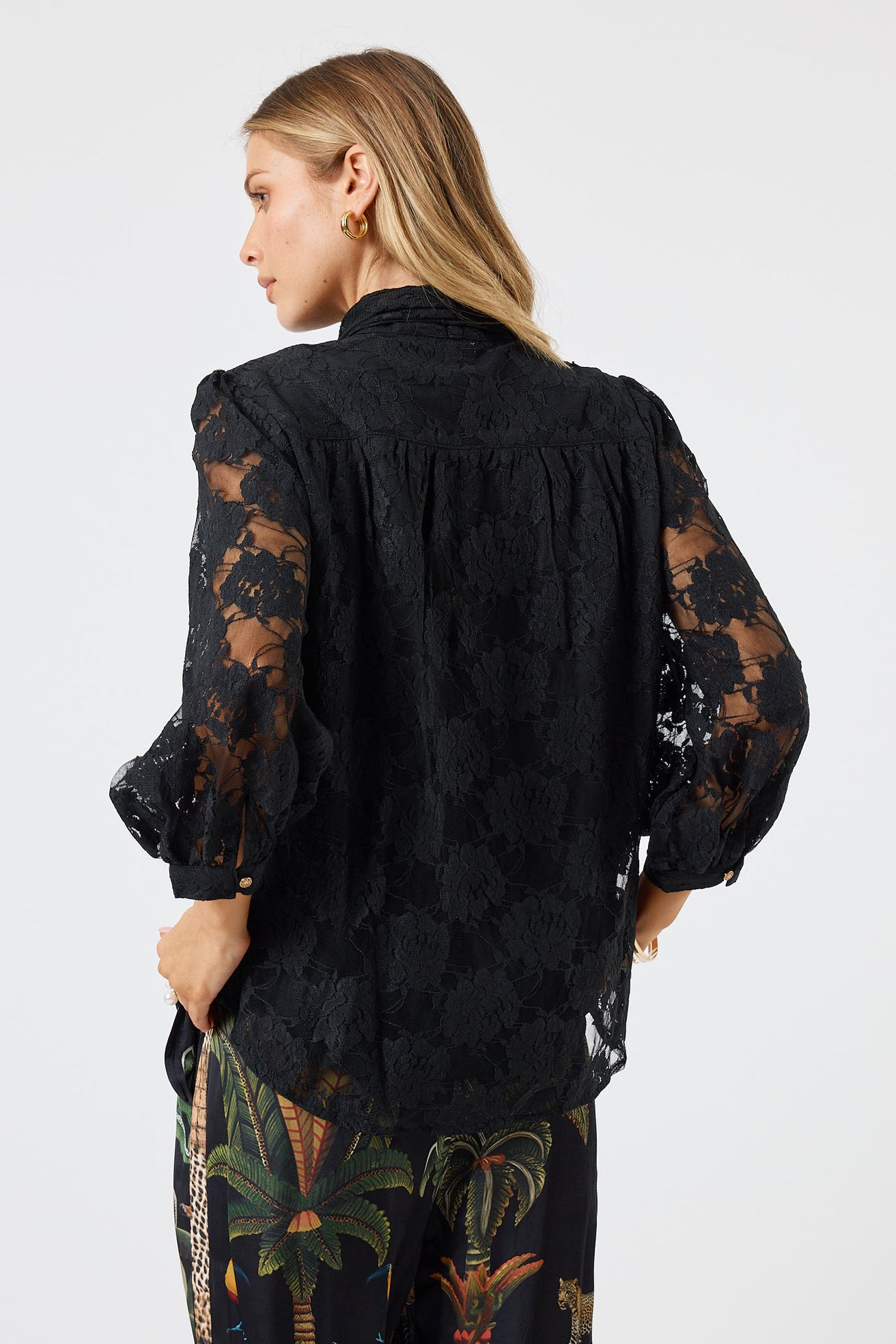 LulaSoul Chandler Lace Shirt Black
