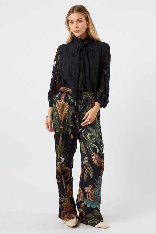 LulaSoul Chandler Lace Shirt Black