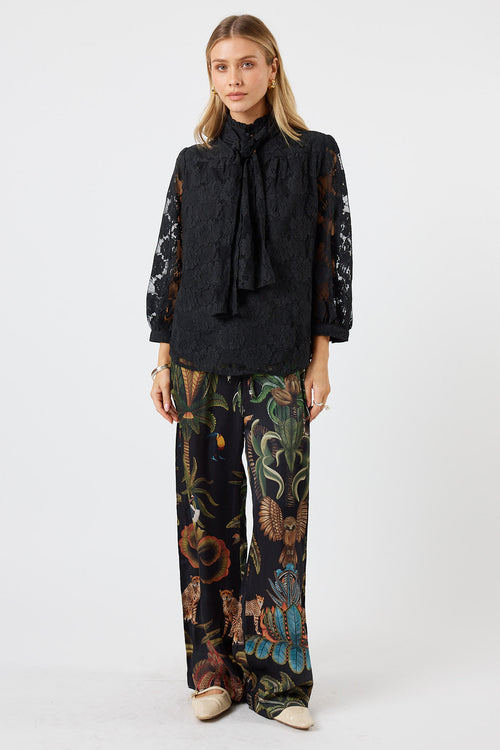 LulaSoul Chandler Lace Shirt Black