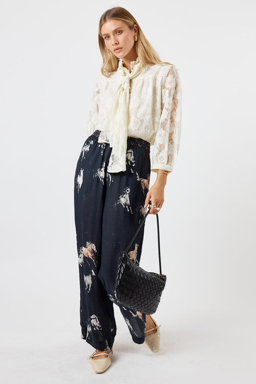 LulaSoul Chandler Lace Shirt Cream