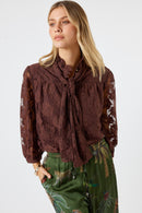 LulaSoul Chandler Lace Shirt Espresso