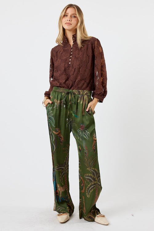 LulaSoul Cheetah Pant Olive