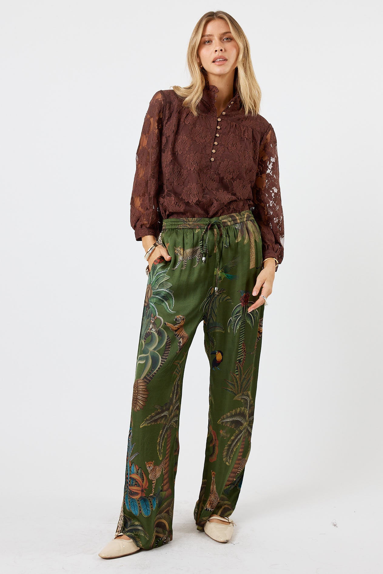 LulaSoul Chandler Lace Shirt Espresso