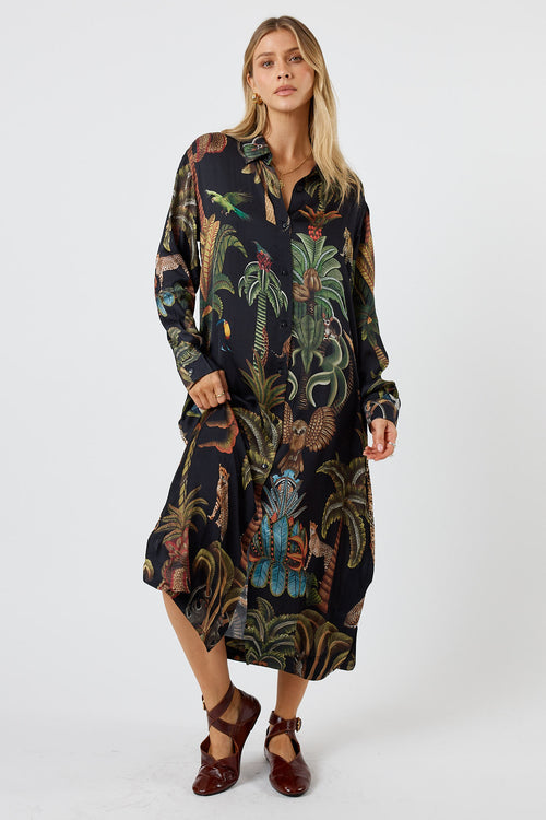 LulaSoul Cheetah Shirtmaker Black