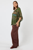 LulaSoul Cheetah Top Olive
