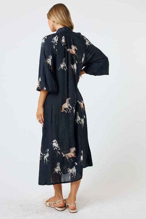 LulaSoul Mustang Button Midi Licorice