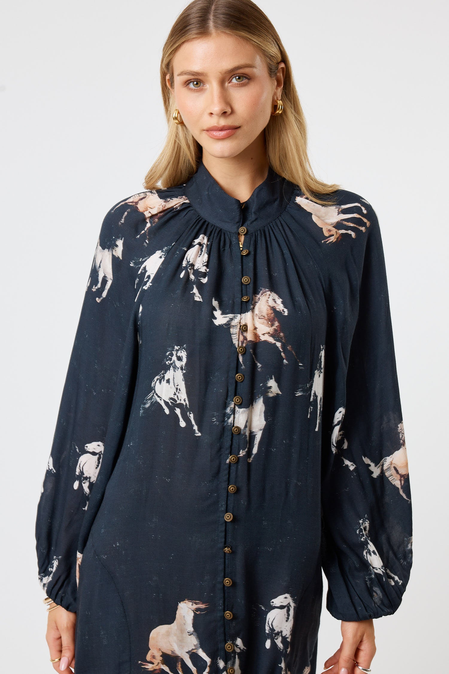 LulaSoul Mustang Button Midi Licorice