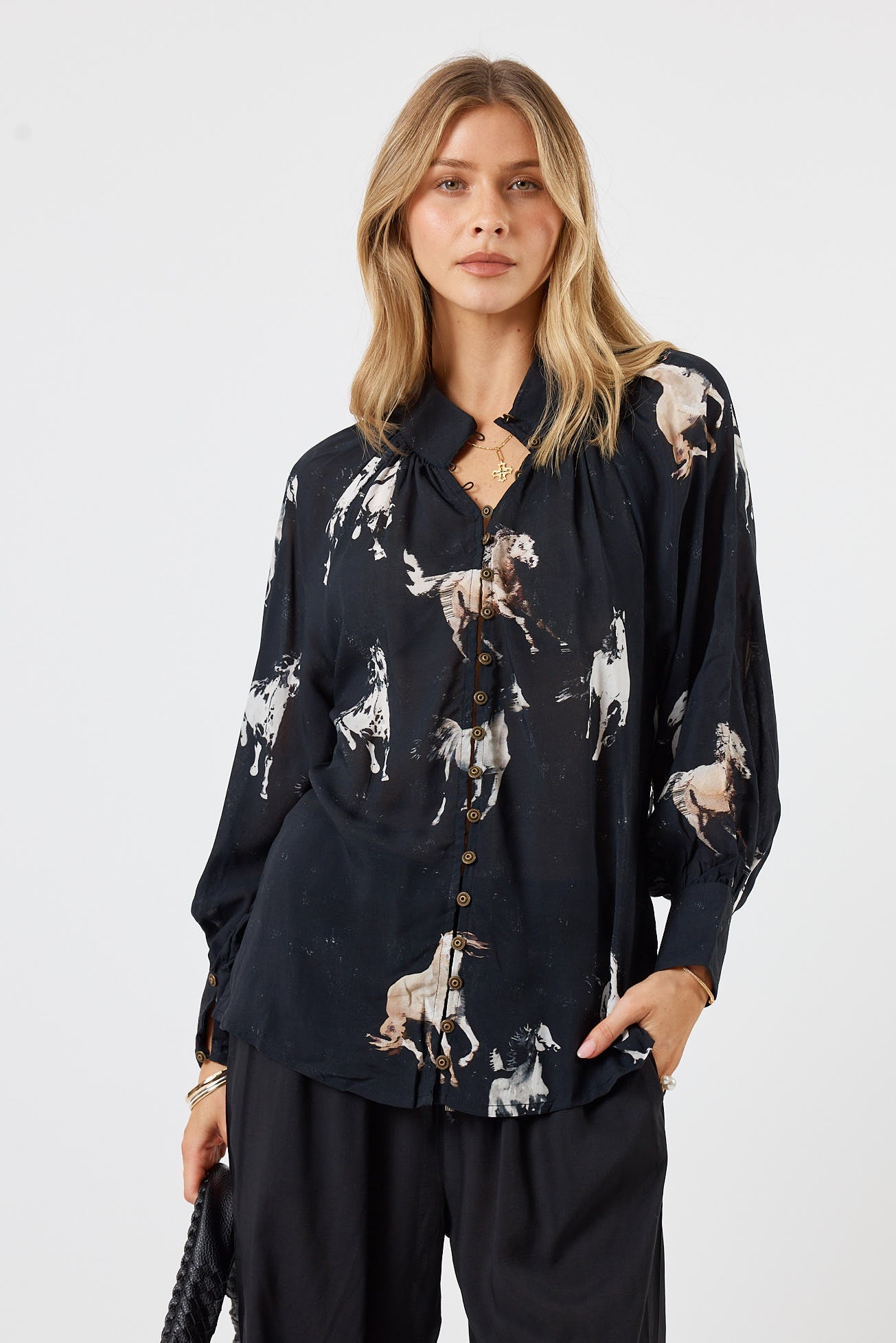 LulaSoul Mustang Shirt Licorice