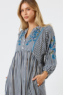 LulaSoul Ontario Midi Navy Stripe