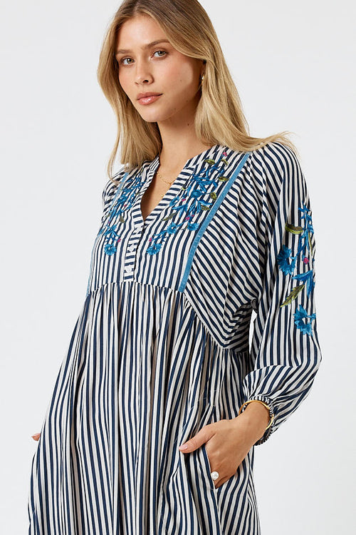LulaSoul Ontario Midi Navy Stripe