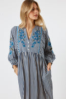 LulaSoul Ontario Midi Navy Stripe