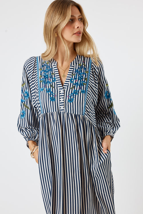 LulaSoul Ontario Midi Navy Stripe