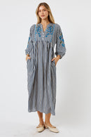 LulaSoul Ontario Midi Navy Stripe