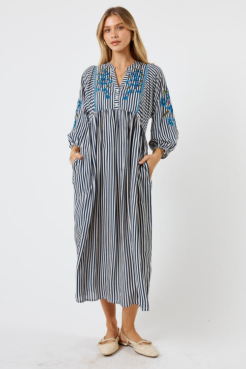 LulaSoul Ontario Midi Navy Stripe