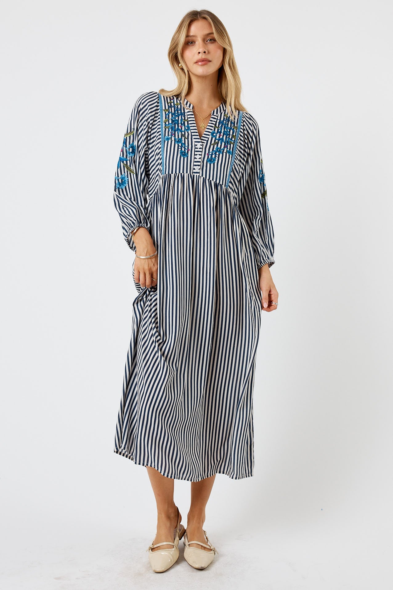 LulaSoul Ontario Midi Navy Stripe
