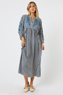 LulaSoul Ontario Midi Navy Stripe