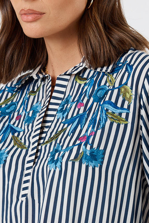 LulaSoul Ontario Shirt Navy Stripe