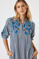 LulaSoul Ontario Shirtmaker Navy Stripe