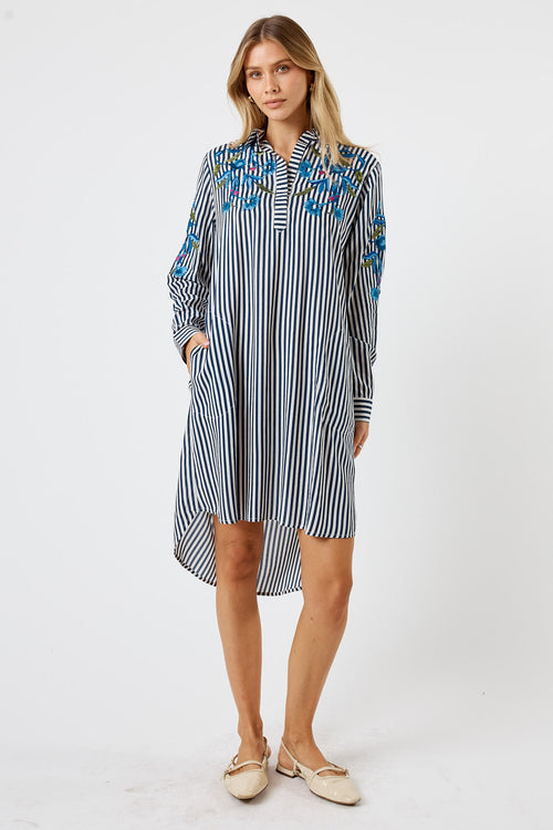 LulaSoul Ontario Shirtmaker Navy Stripe