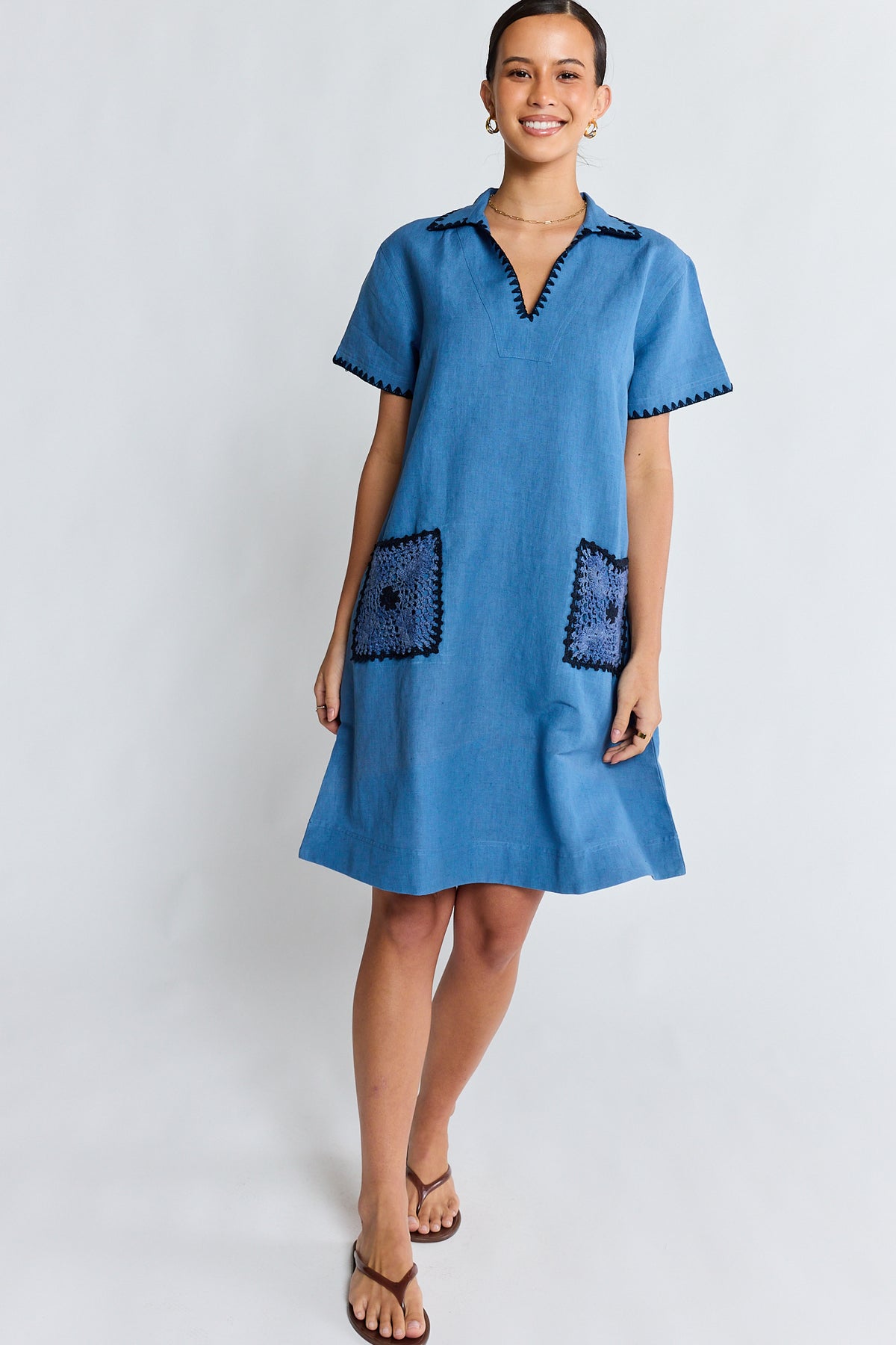 LulaSoul Reine Dress Petrol Blue