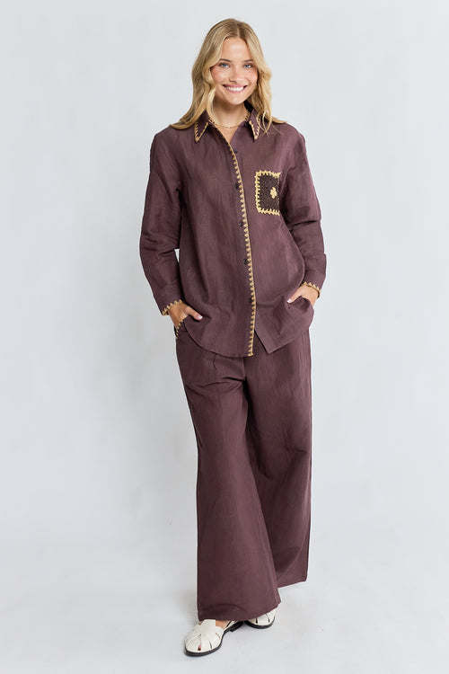 PRE SALE | LulaSoul Reine Shirt Espresso