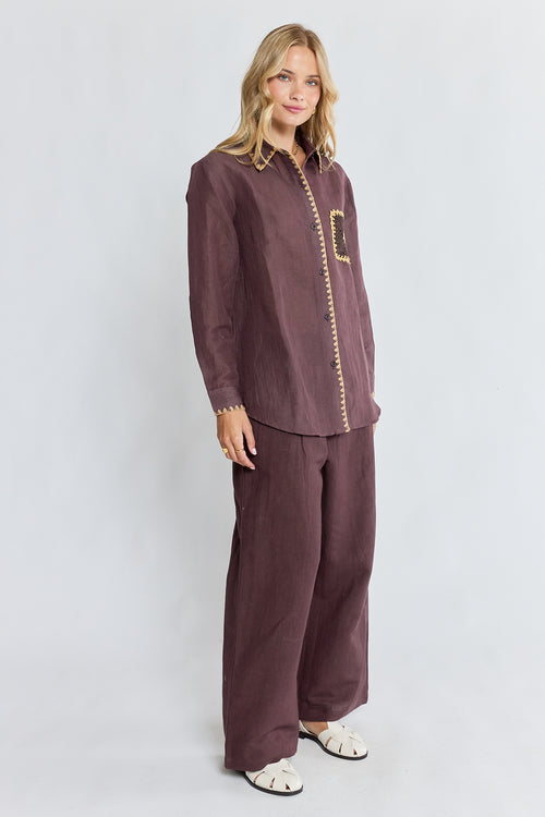 PRE SALE | LulaSoul Reine Shirt Espresso