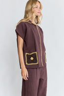 PRE SALE | LulaSoul Reine Short Sleeve Shirt Espresso