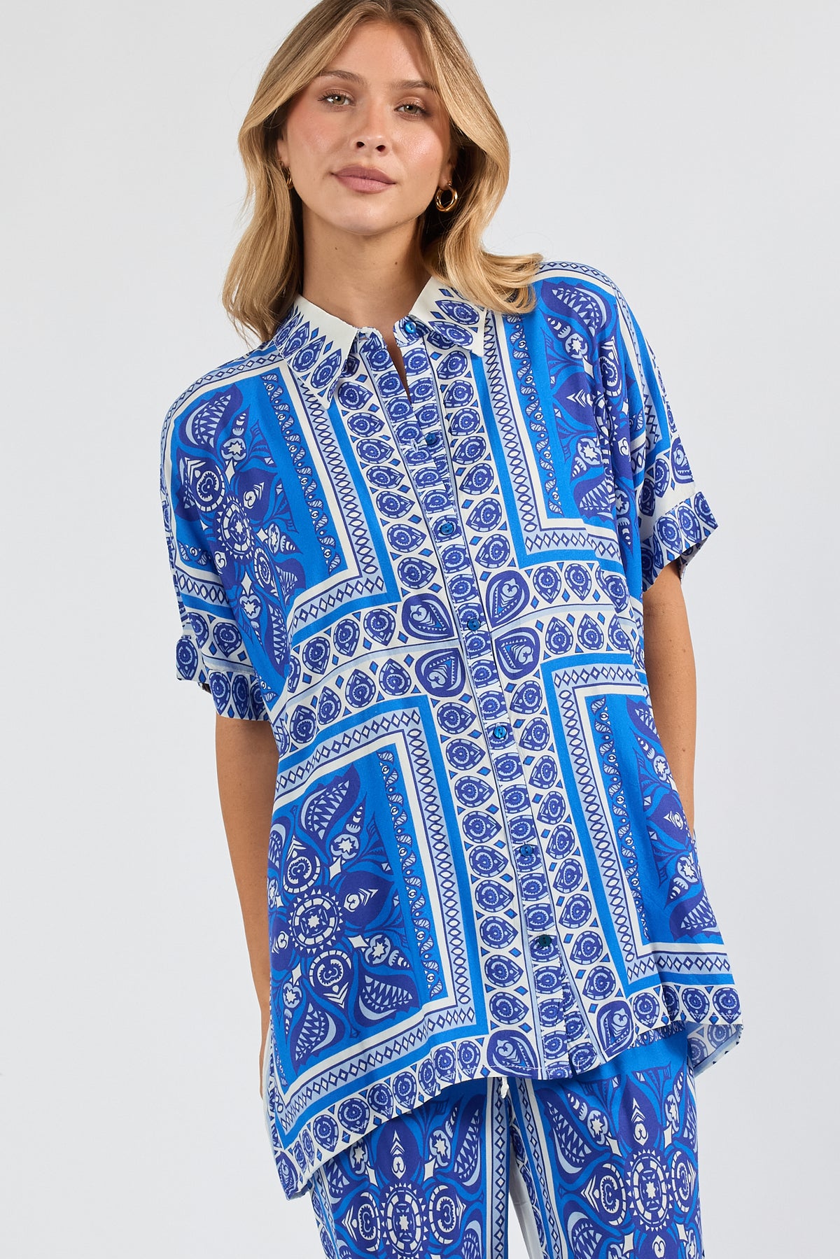 LulaSoul Samora Kaftan Shirt Ocean