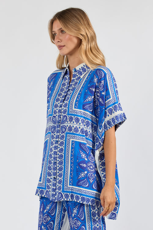LulaSoul Samora Kaftan Shirt Ocean