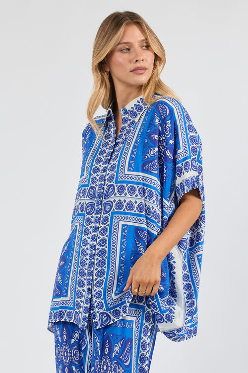 LulaSoul Samora Kaftan Shirt Ocean
