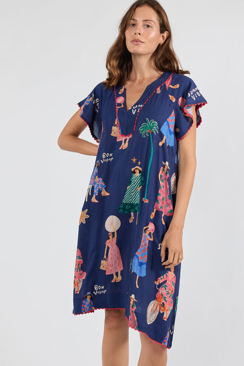 LulaSoul Summer Vibes Dress Navy