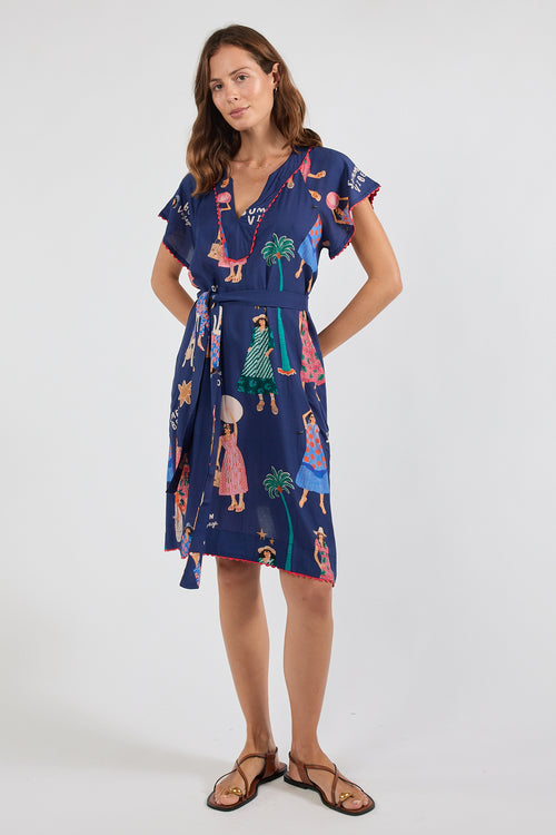 LulaSoul Summer Vibes Dress Navy