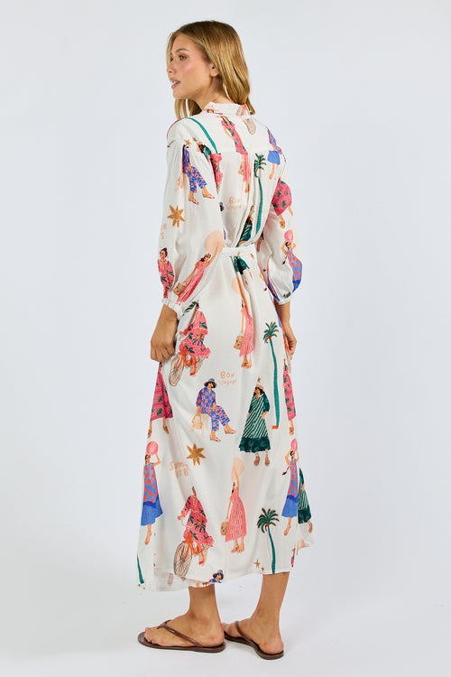 PRE SALE | LulaSoul Summer Vibes Shirtdress White