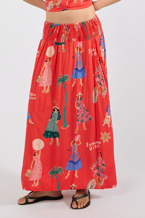 LulaSoul Summer Vibes Skirt Melon