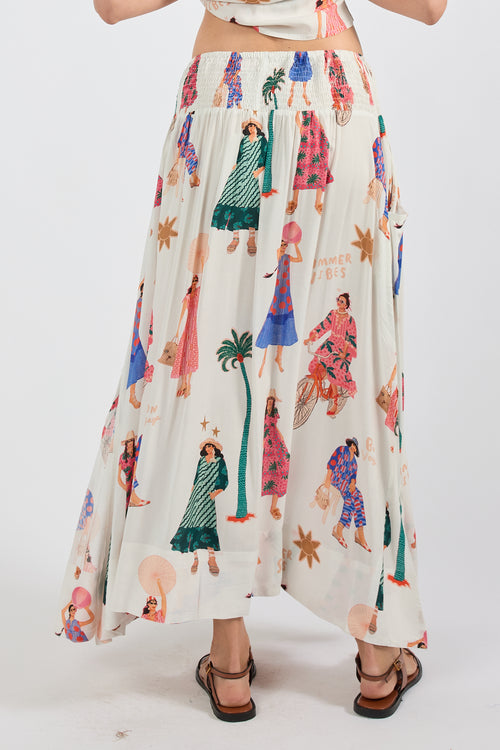 LulaSoul Summer Vibes Skirt White