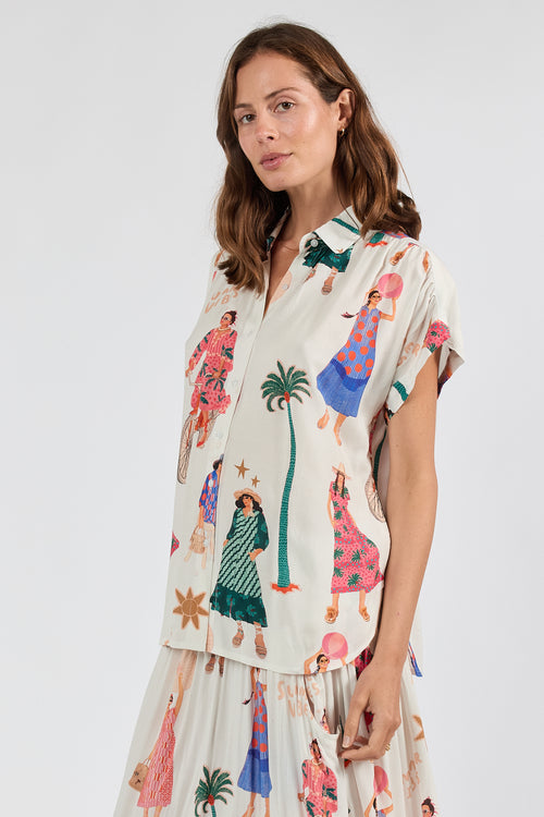 LulaSoul Summer Vibes Top White